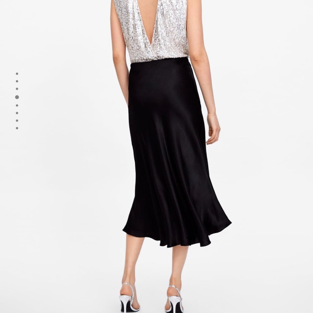 Zara satin skirt